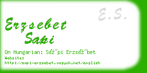 erzsebet sapi business card